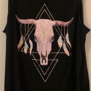 Express One Eleven Skull Graphic Tank